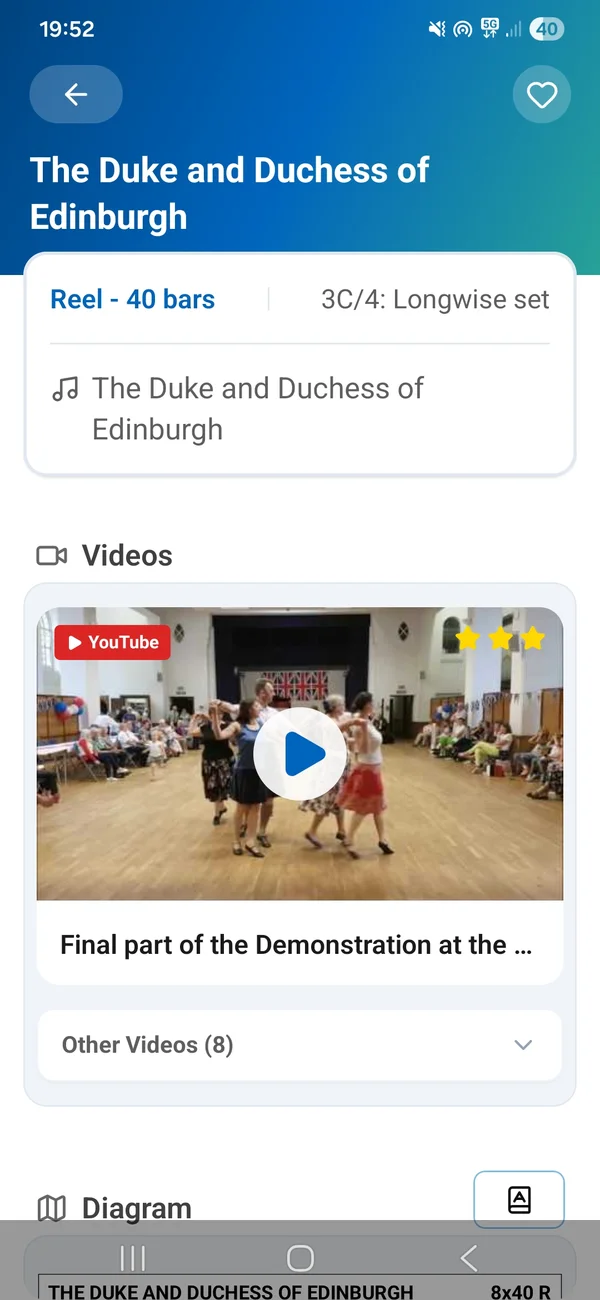 Dance page with embedded video tutorial